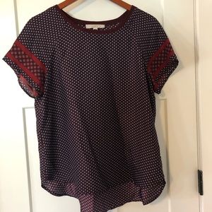 Loft short sleeve blouse